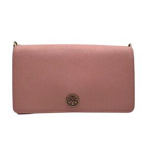 Tory Burch Pink Saffiano Leather Robinson Chain Crossbody
